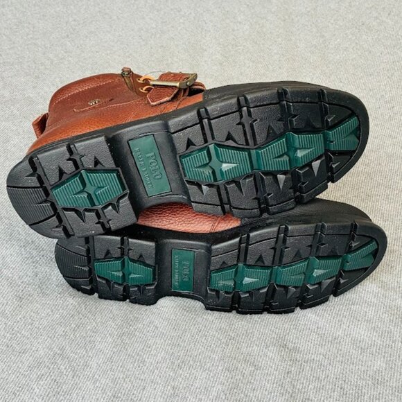 NWT Deadstock Polo Ralph Lauren Andres III Brown Leather Boots size 13D - Picture 6 of 6